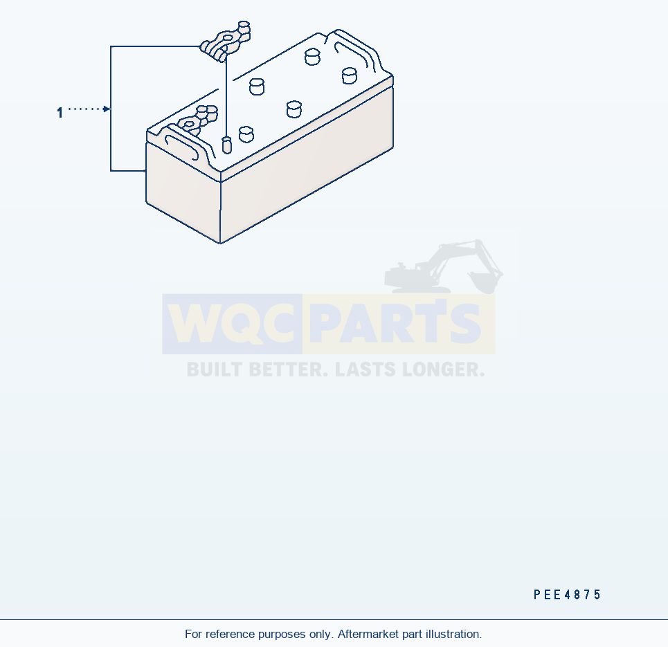 Komatsu WA380-5 Battery (Large Capacity) Serial H50051 - UP parts diagram