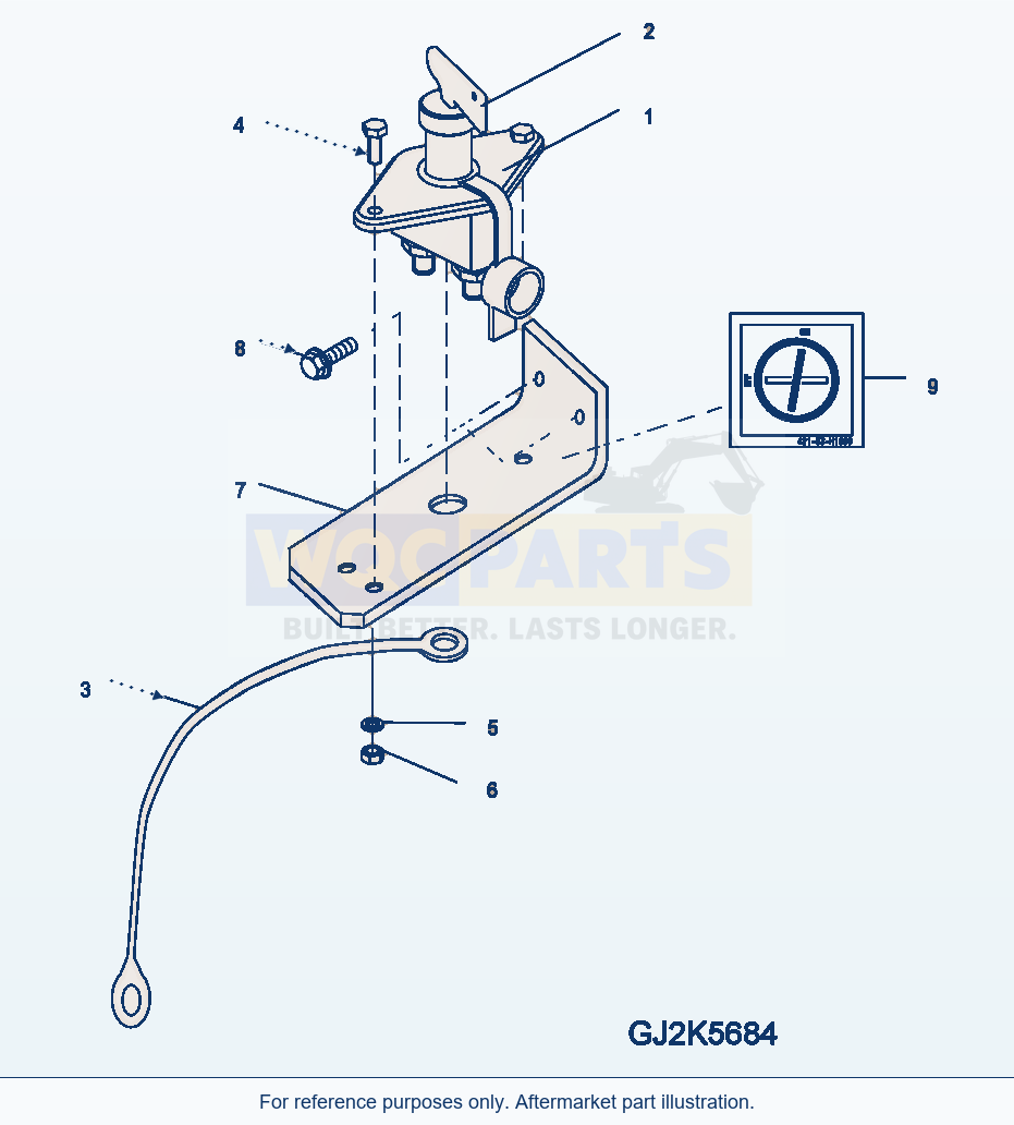 Komatsu WA380-5 Battery Main Switch (Option) parts diagram