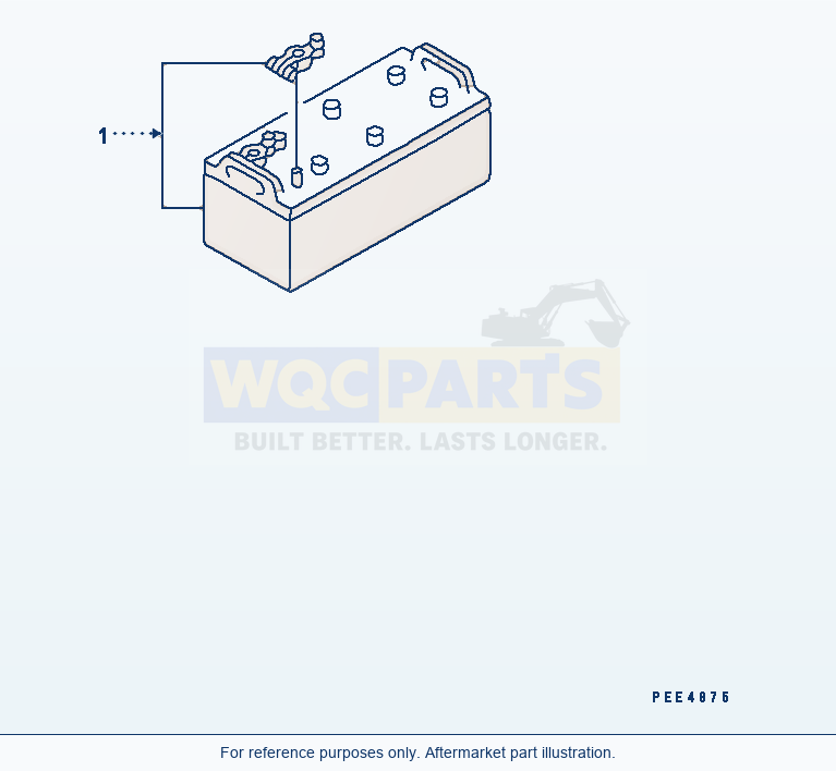 Komatsu WA380-5 Battery (Large Capacity) Serial 60001-UP parts diagram