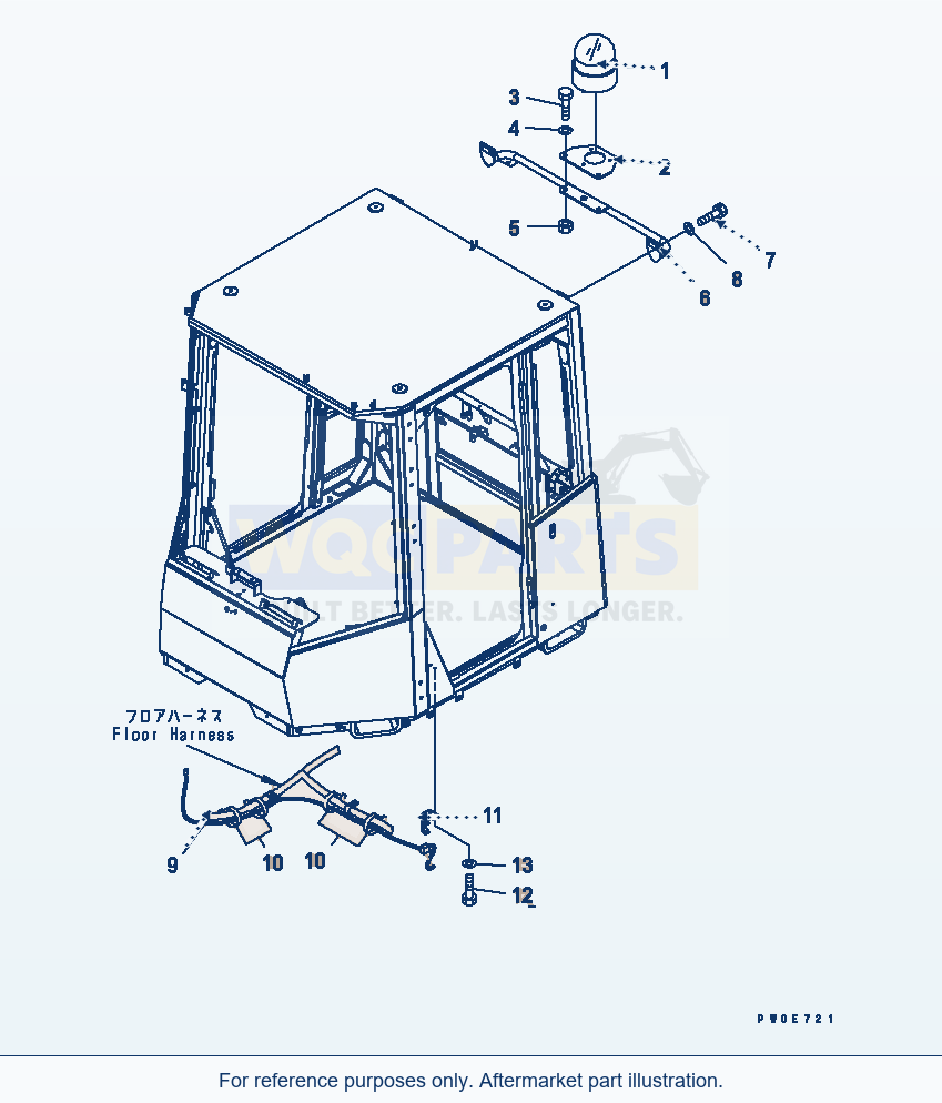 Komatsu WA380-5 Beacon Lamp (For Japan Quarry) parts diagram