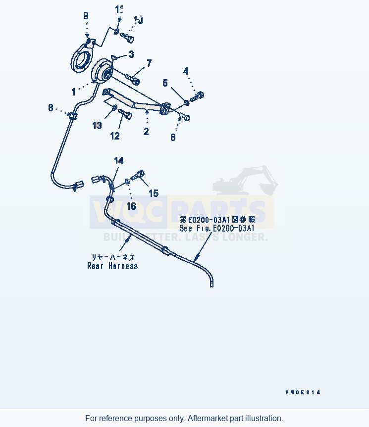 Komatsu WA380-5 Potentioner Serial 60001-UP parts diagram