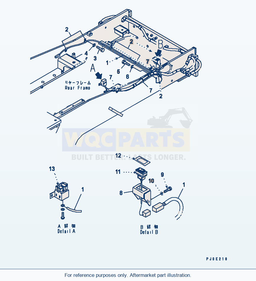 Komatsu WA380-5 Wiring Harness (Cooler Tilt)(#60001-61100) parts diagram