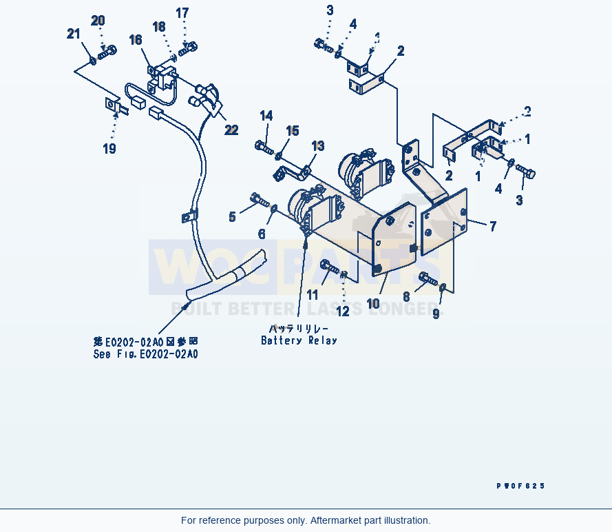 Komatsu WA380-5 Wiring Harness (Mount Bracket)(#60001-61100) parts diagram