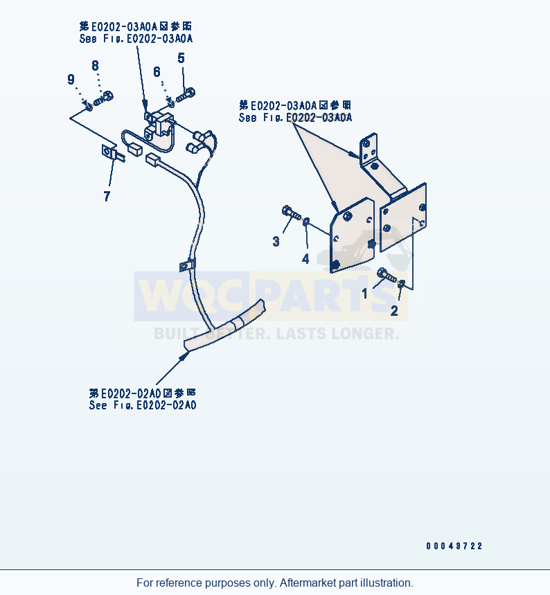 Komatsu WA380-5 Wiring Harness (Mount Bracket)(#61101-) parts diagram