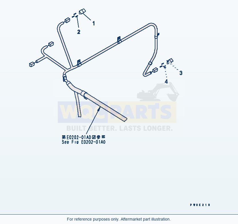 Komatsu WA380-5 Wiring Harness (Plug)(#60001-61100) parts diagram