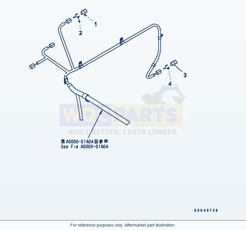 Komatsu WA380-5 Wiring Harness (Plug)(#61101-) parts diagram