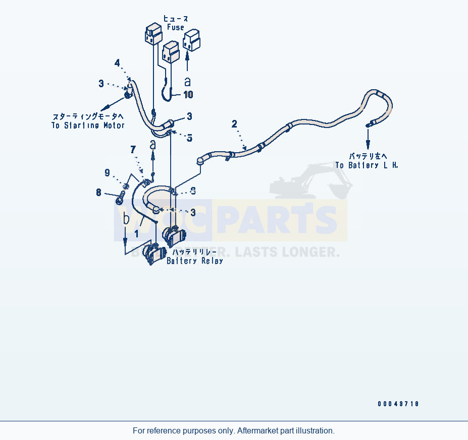 Komatsu WA380-5 Wiring Harness (Rear Frame Line Wire)(#61101-) parts diagram