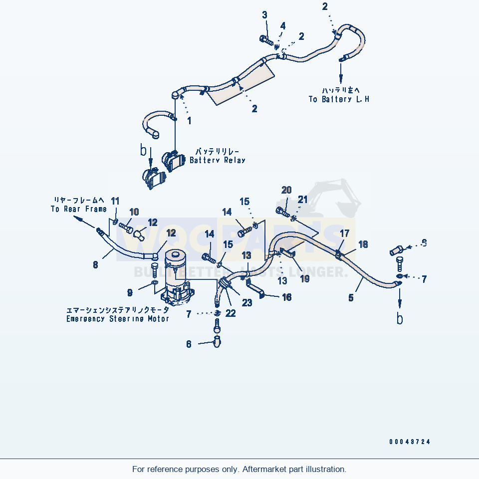 Komatsu WA380-5 Wiring Harness (Wire And Cable)(#61101-) parts diagram