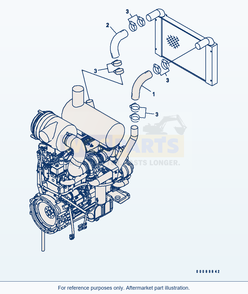Komatsu WA380-5 Engine Transfer(#62222-) parts diagram
