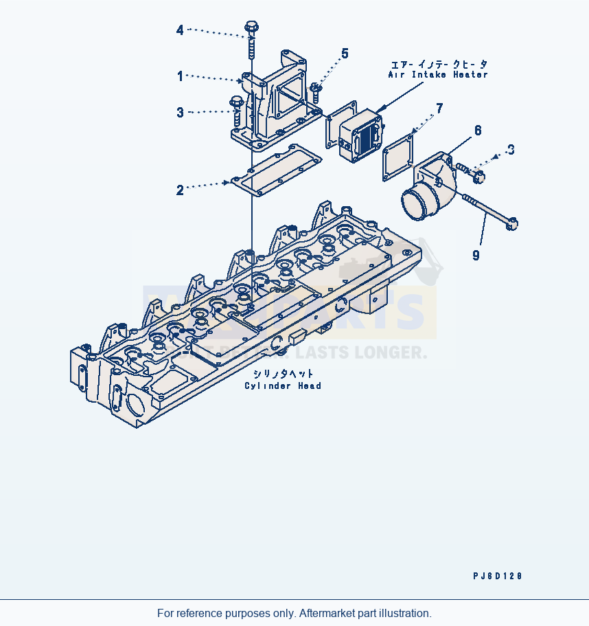 Komatsu WA380-5 Air Connector(#26800007-) Serial 60001-UP parts diagram