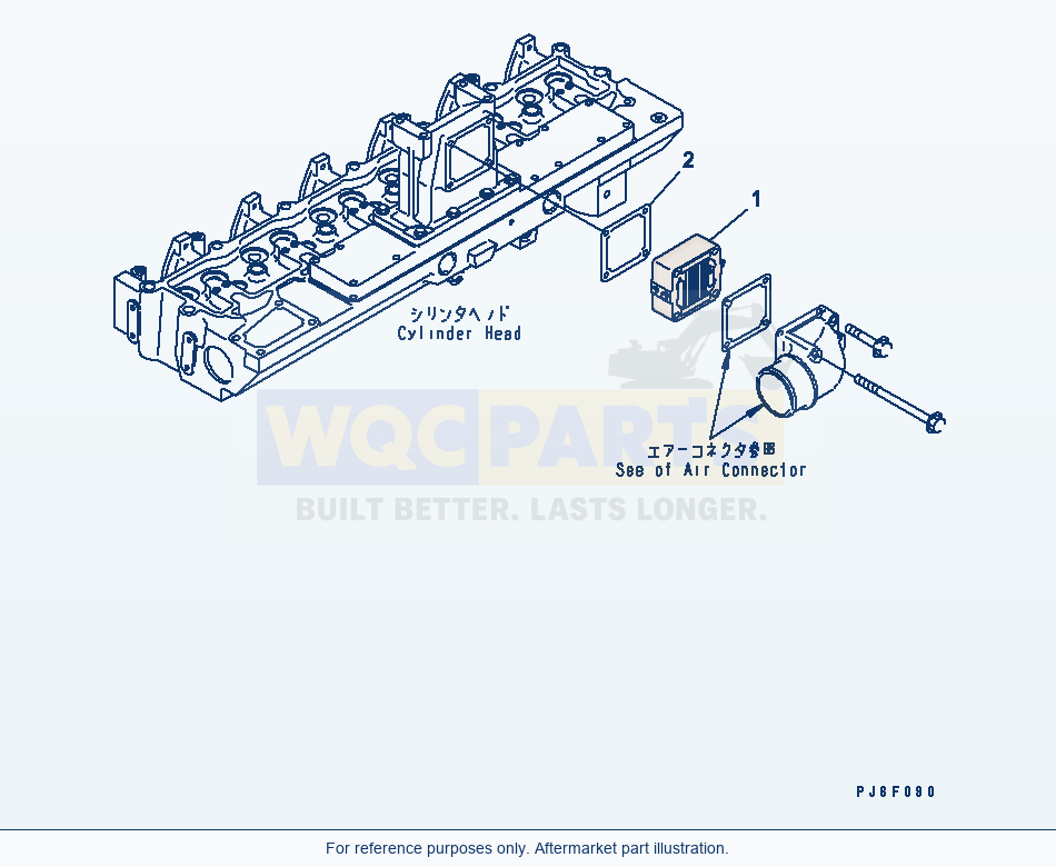 Komatsu WA380-5 Air Intake Heater Serial 60001-UP parts diagram