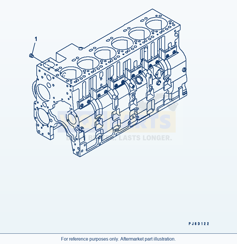 Komatsu WA380-5 Coolant Heater Plug(#26800003-26803548) parts diagram