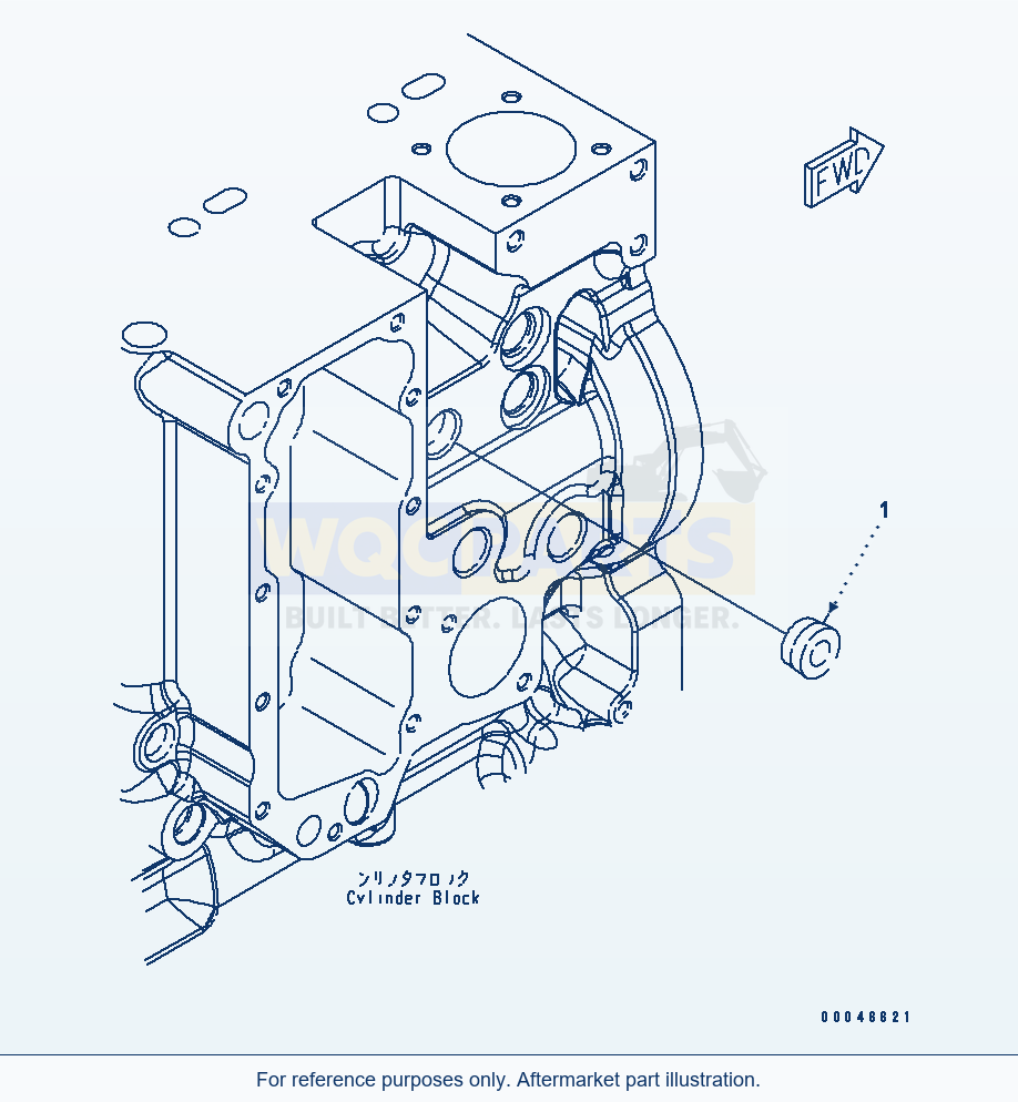 Komatsu WA380-5 Coolant Heater Plug(#26803549-) parts diagram