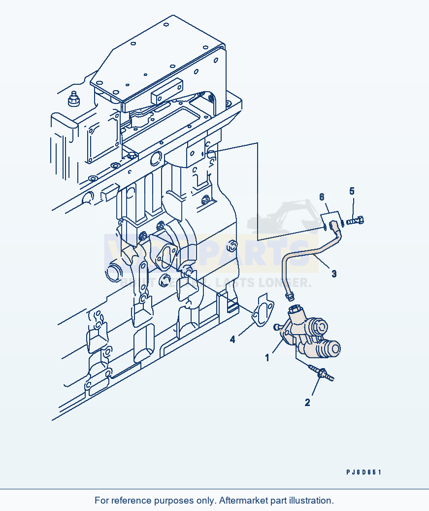 Komatsu WA380-5 Fuel Transfer Pump(#26800003-26801120) parts diagram