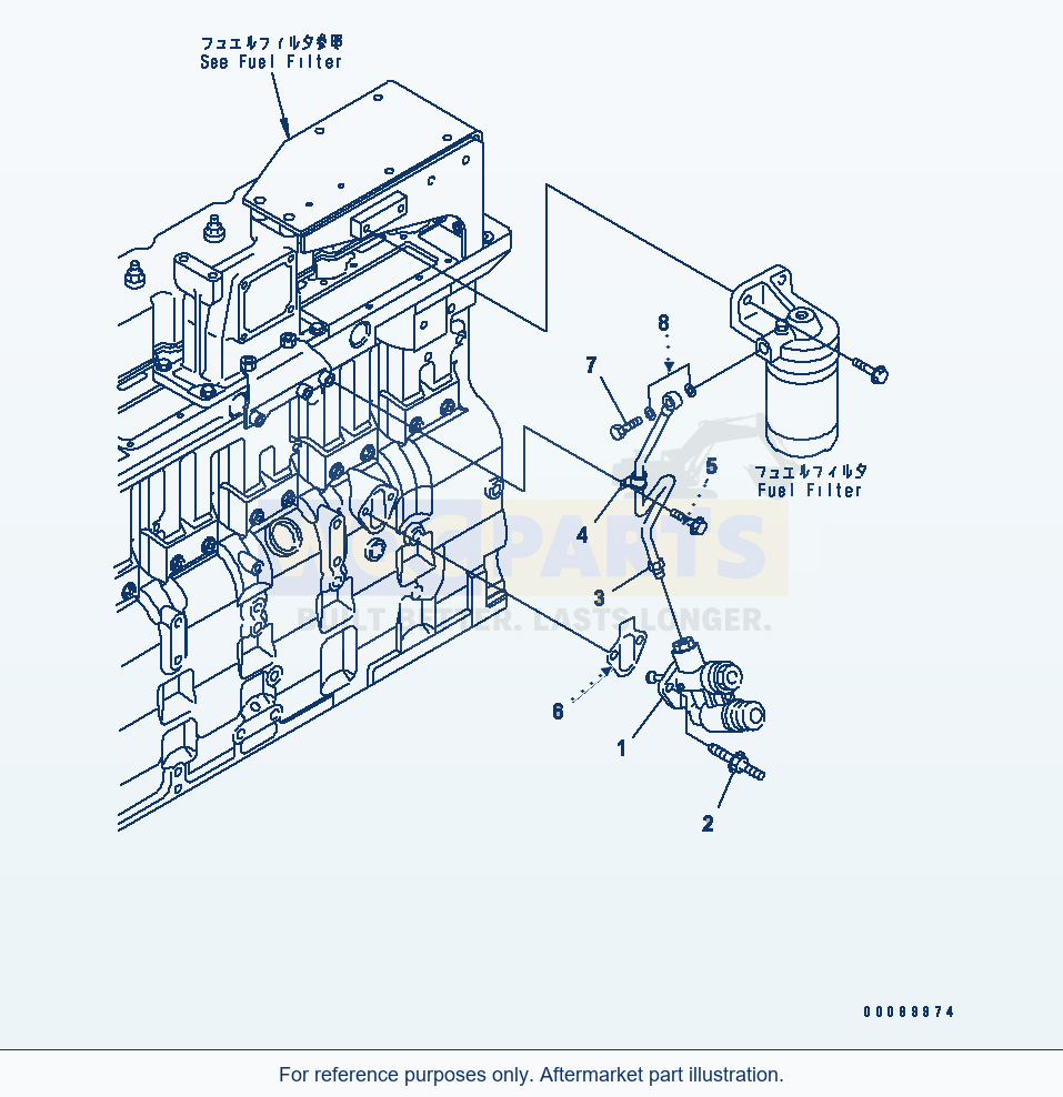 Komatsu WA380-5 Fuel Transfer Pump(#26804253-) parts diagram