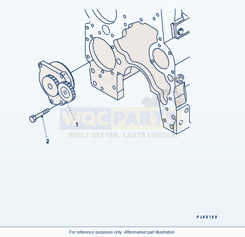 Komatsu WA380-5 Oil Pump Serial 60001-UP parts diagram