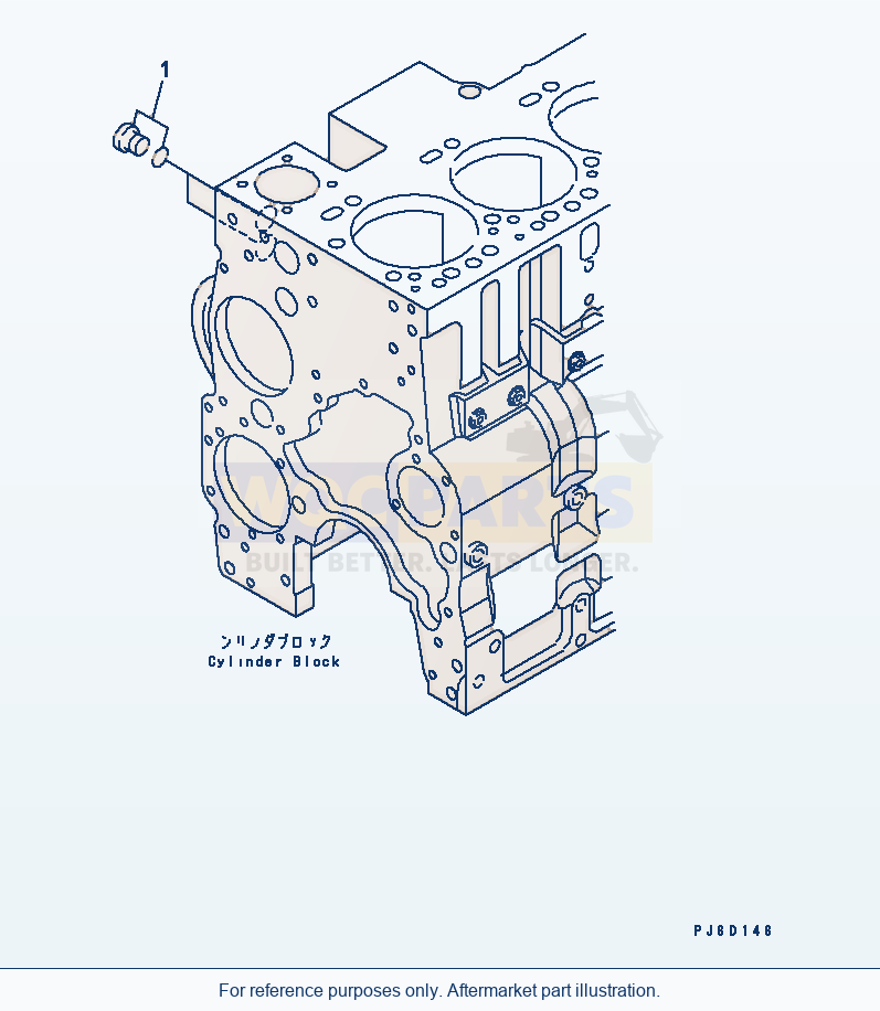 Komatsu WA380-5 Plug (Torque Converter Cooling) Serial 60001-UP parts diagram