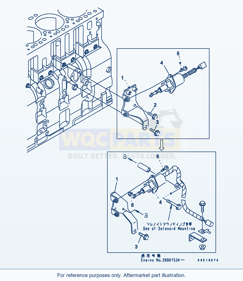 Komatsu WA380-5 Solenoid Serial 60001-UP (OVERSEAS VERSION) parts diagram