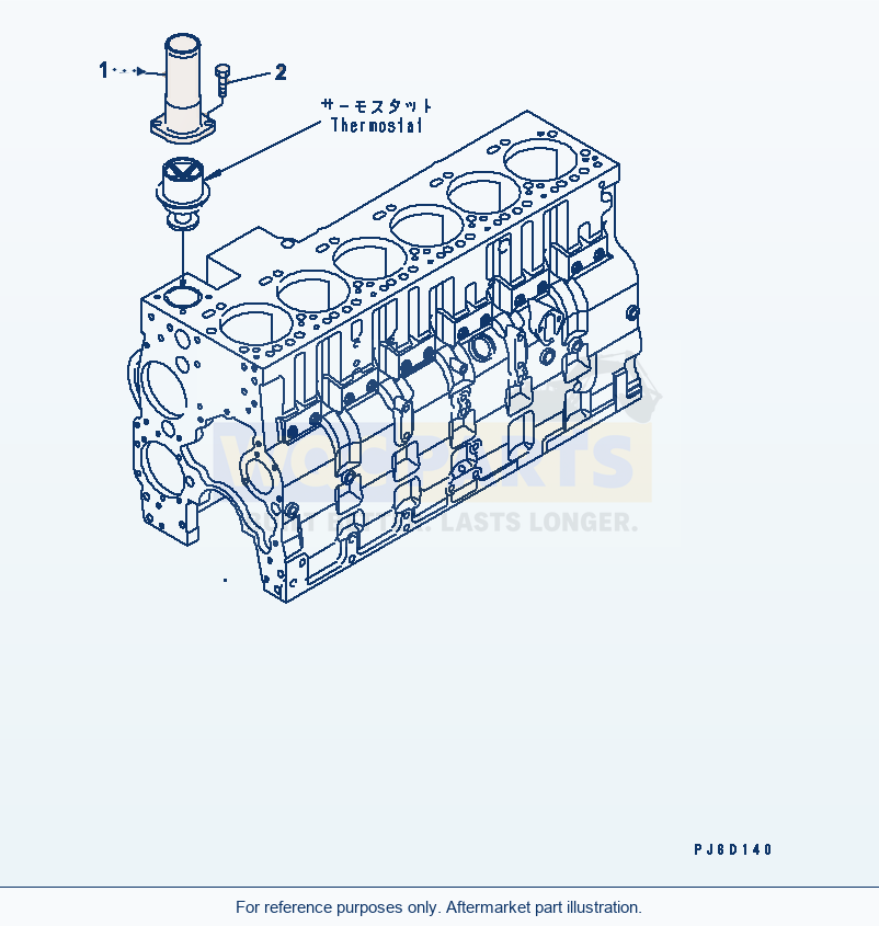 Komatsu WA380-5 Water Outlet Connection(#26801967-) parts diagram