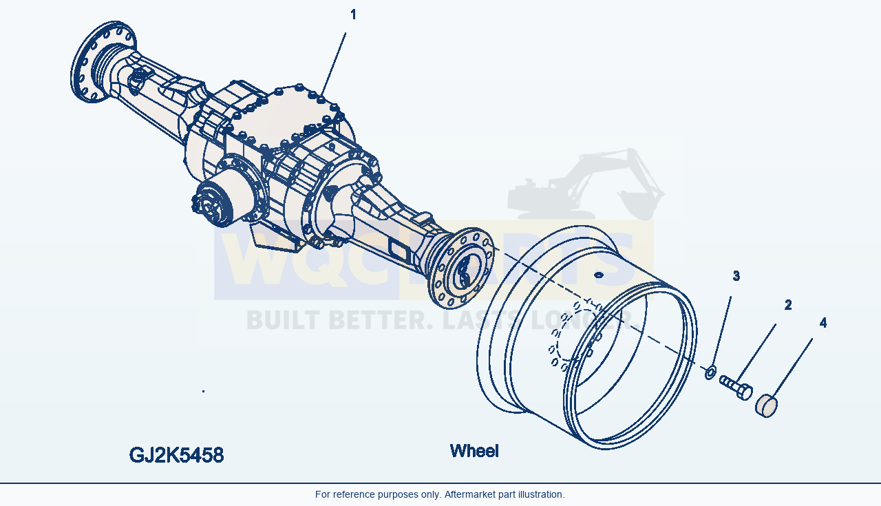 Komatsu WA380-5 Rear Axle Mounting Serial H50051 - UP parts diagram