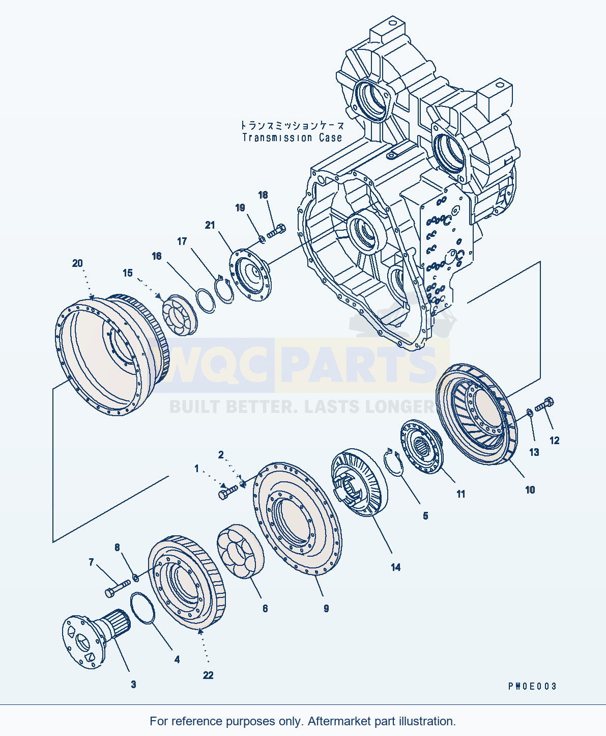 Komatsu WA380-5 Torque Converter Serial H50051 - UP parts diagram