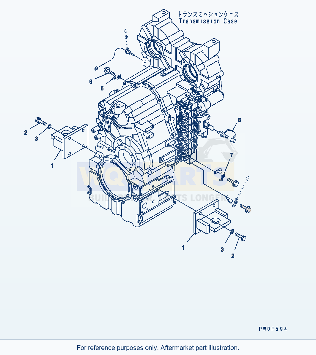 Komatsu WA380-5 Transmission Attachment Serial H50051 - UP parts diagram