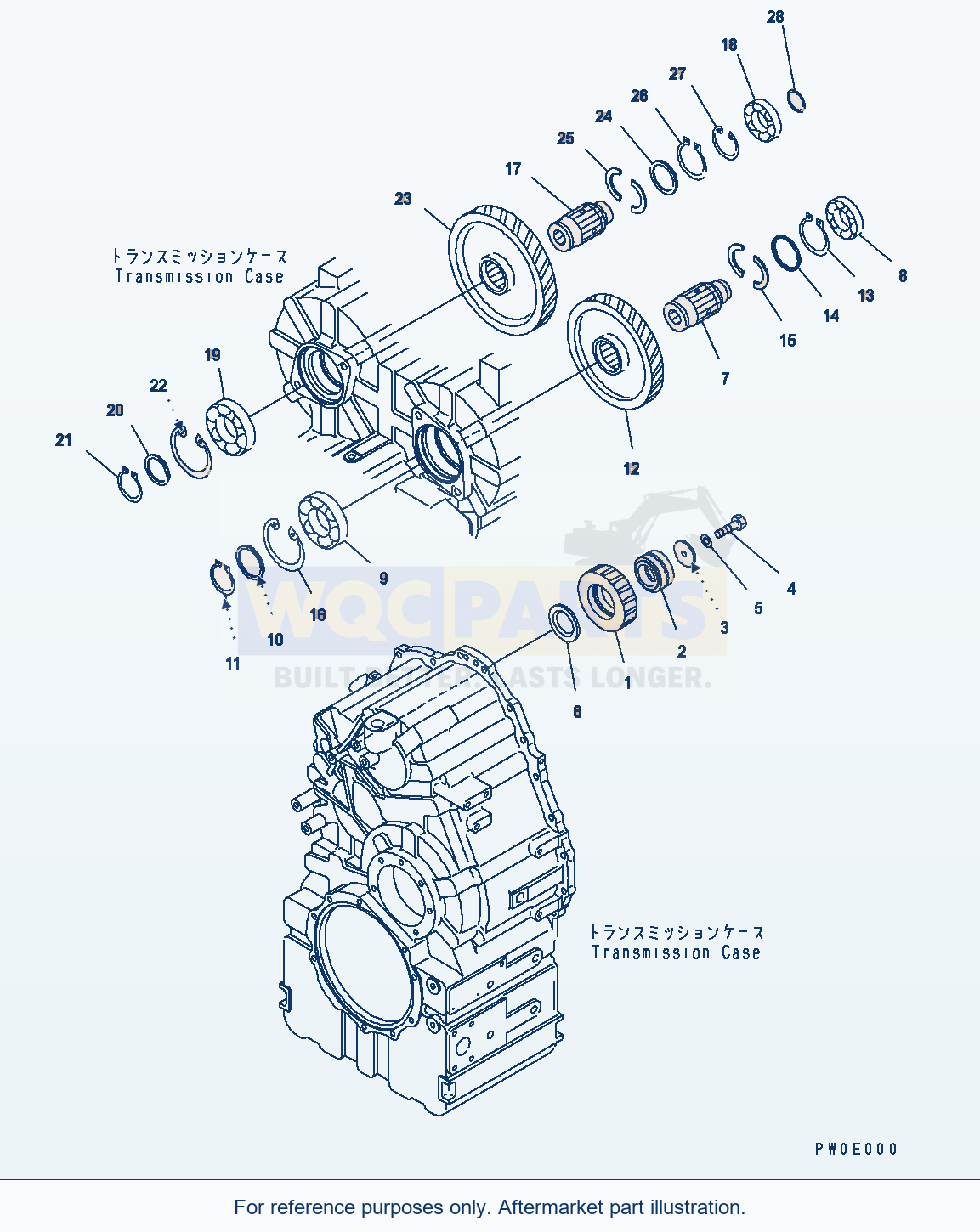 Komatsu WA380-5 Transmission (P.T.O.) Serial H50051 - UP parts diagram