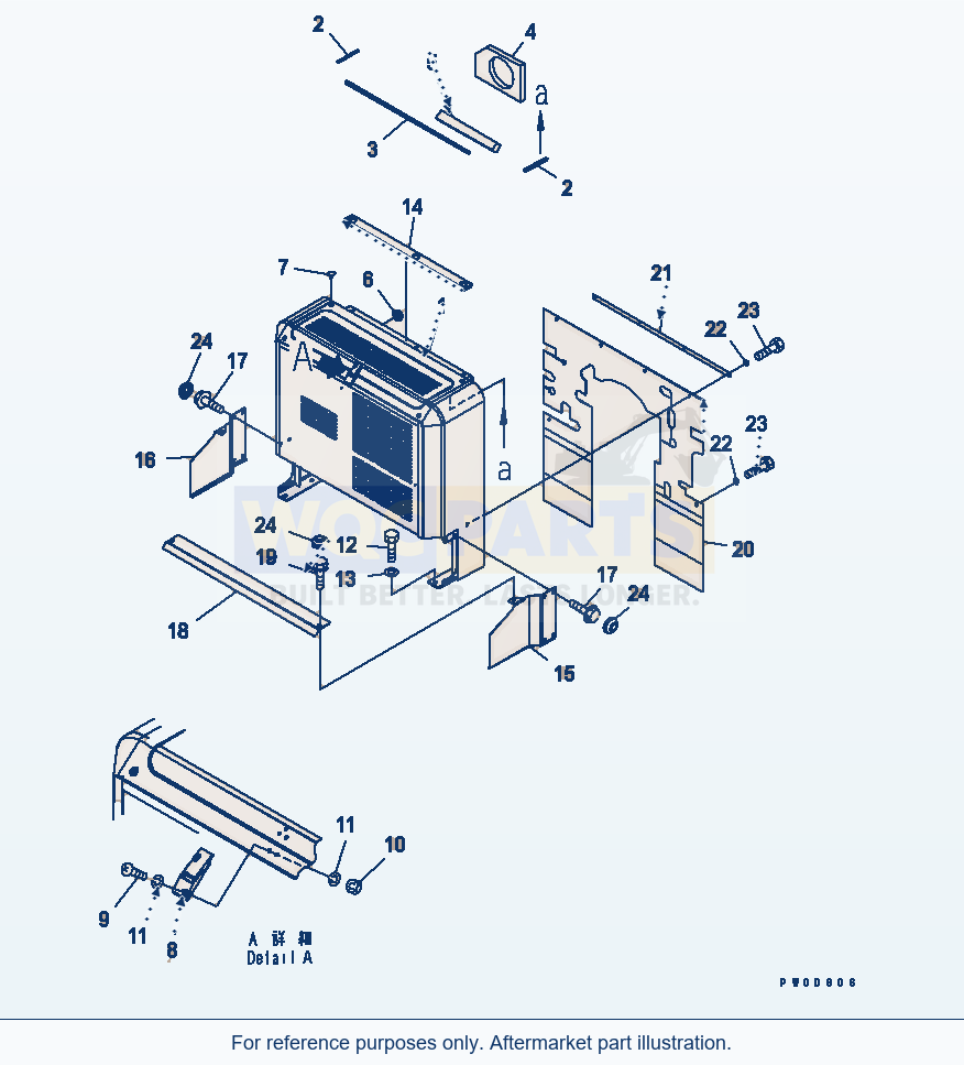 Komatsu WA380-5 Bulkhead Serial 60001-UP parts diagram