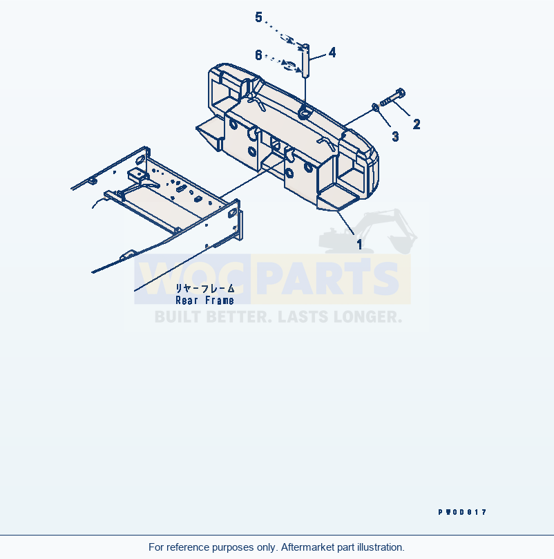 Komatsu WA380-5 Counter Weight Serial 60001-UP parts diagram