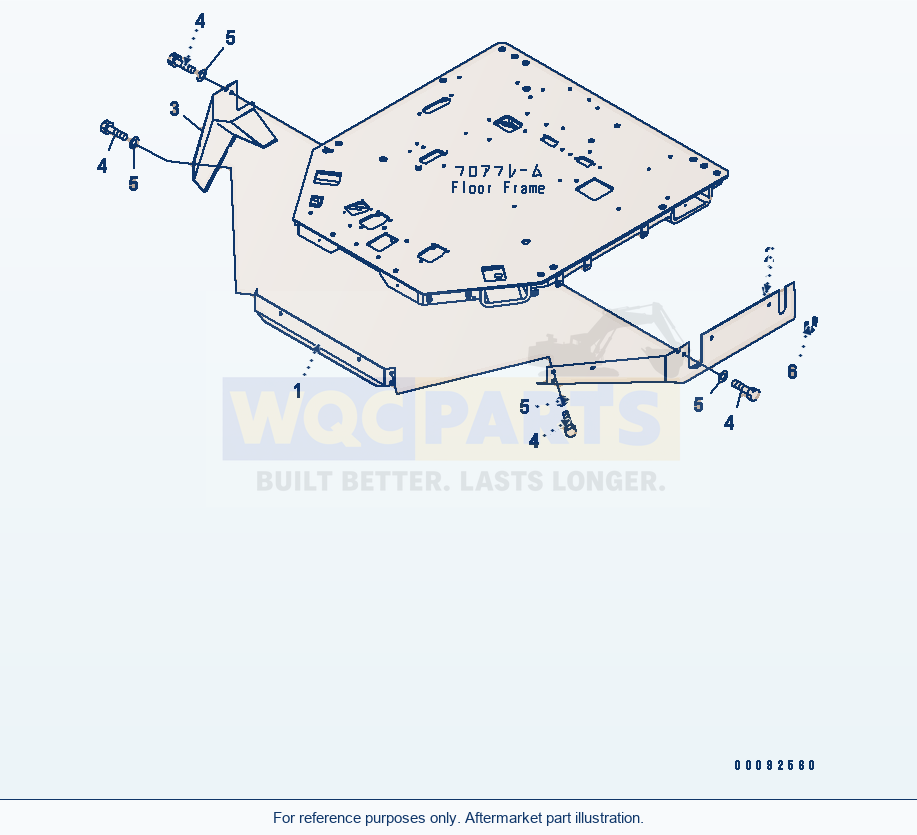Komatsu WA380-5 Floor Cover Serial 60001-UP (OVERSEAS VERSION) parts diagram