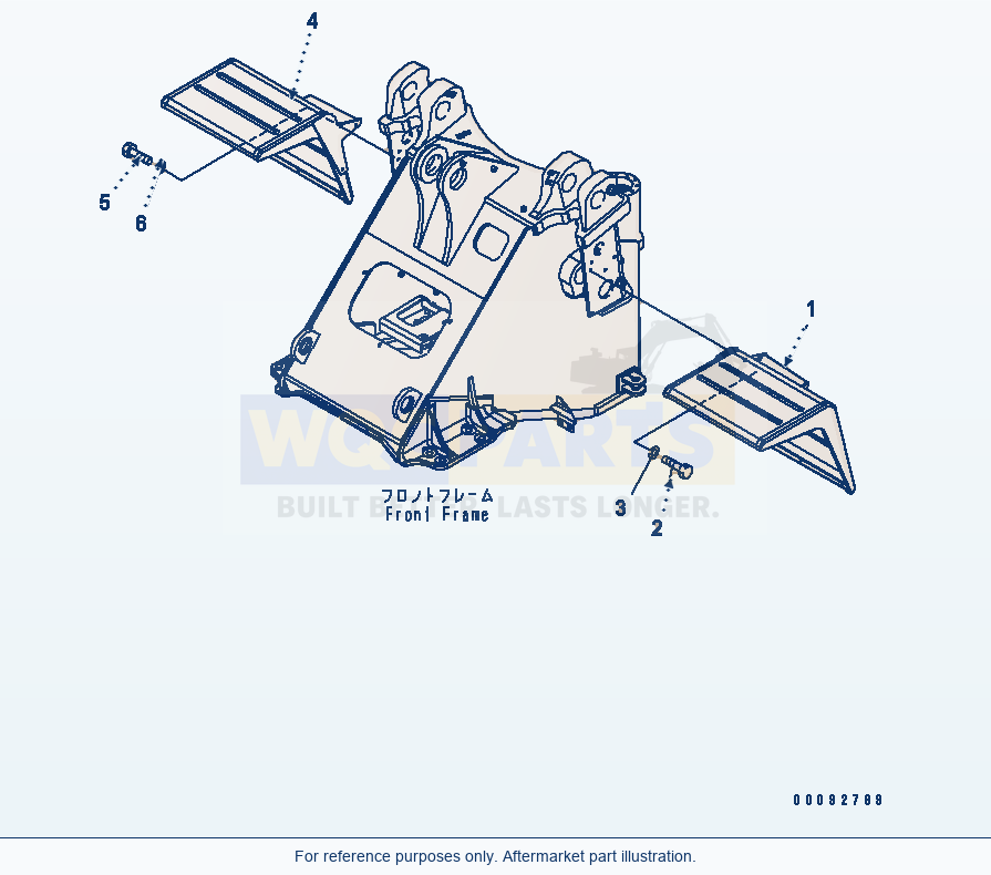 Komatsu WA380-5 Front Fender Serial 60001-UP (OVERSEAS VERSION) parts diagram