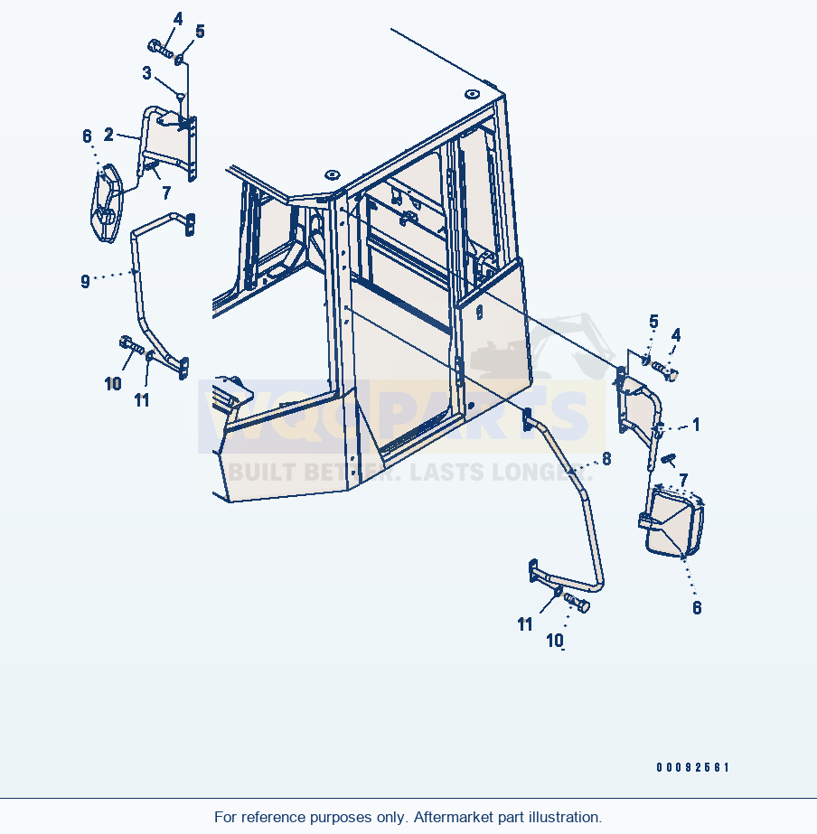 Komatsu WA380-5 Mirror (Without Cap Bolt) parts diagram
