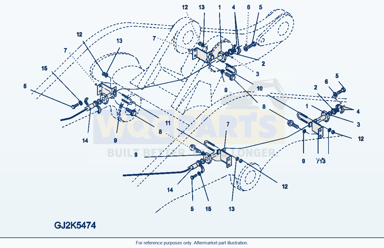 Komatsu WA380-5 Boom Piping And Mounting Group parts diagram