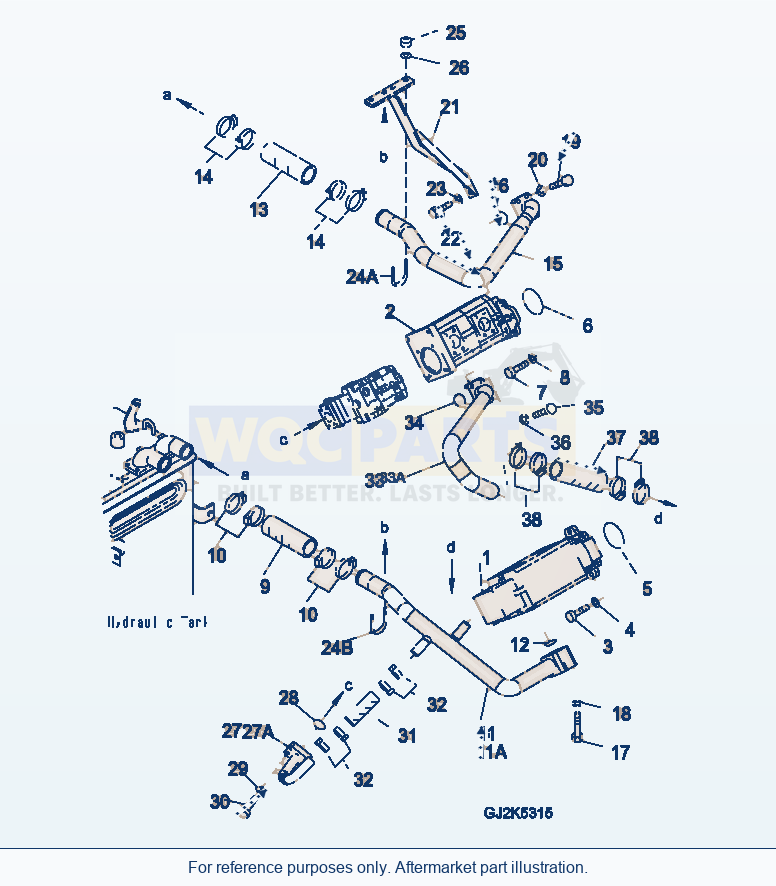 Komatsu WA380-5 Hydraulic Pump Serial H50051 - UP parts diagram