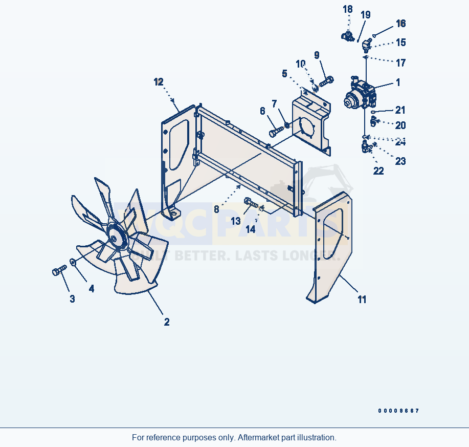Komatsu WA380-5 Fan Drive (For Tunnel Spec.)(#60001-60478) parts diagram