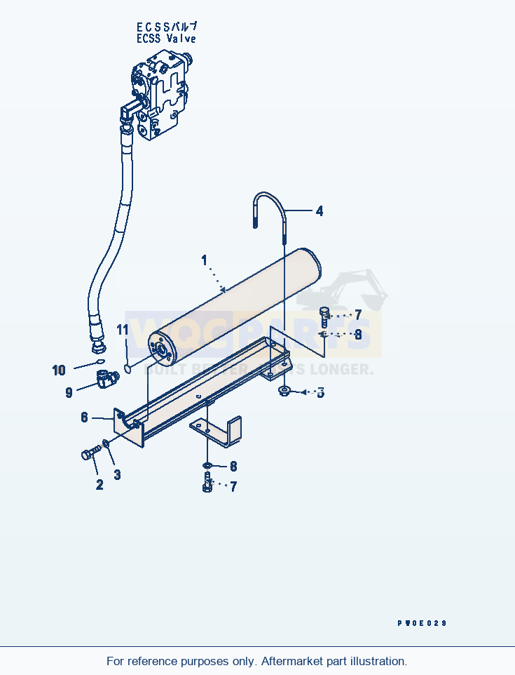 Komatsu WA380-5 Hydraulic Piping (Accumulator) parts diagram