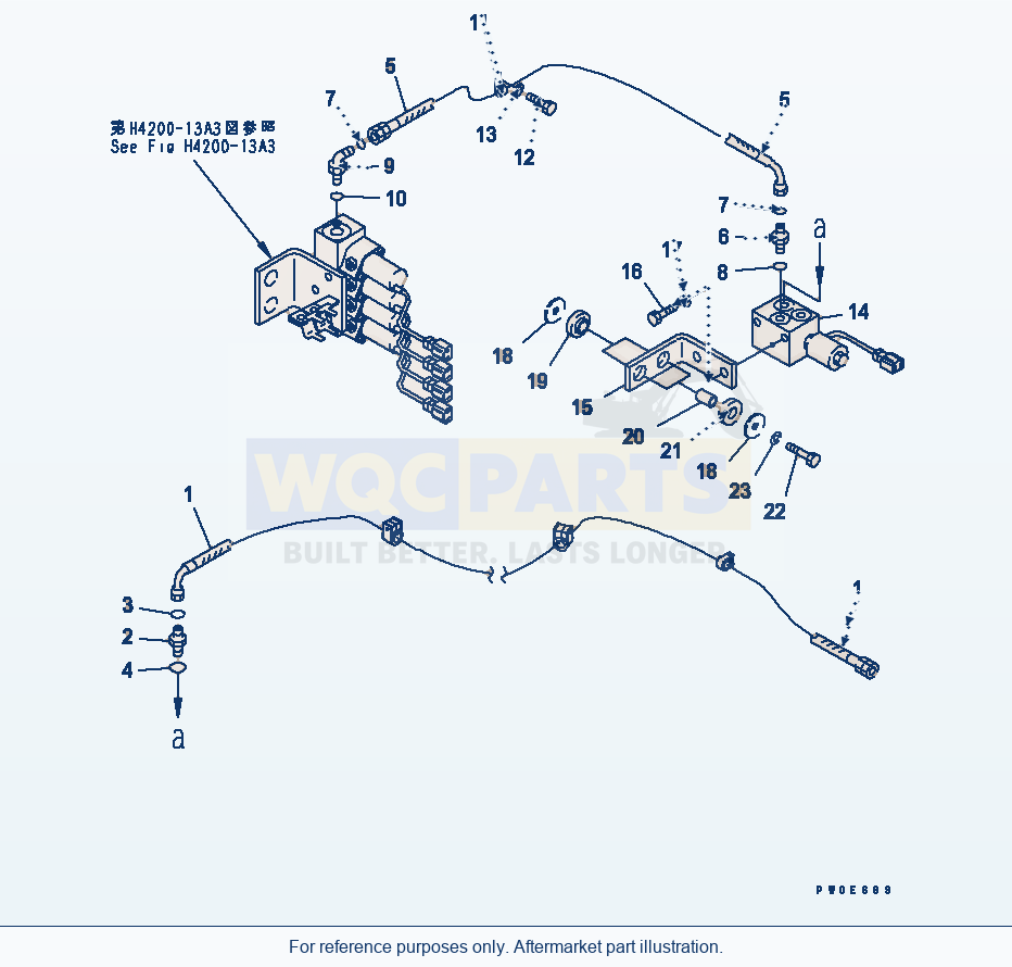 Komatsu WA380-5 Hydraulic Piping (E.P.C. Piping) (For E.P.C.) parts diagram