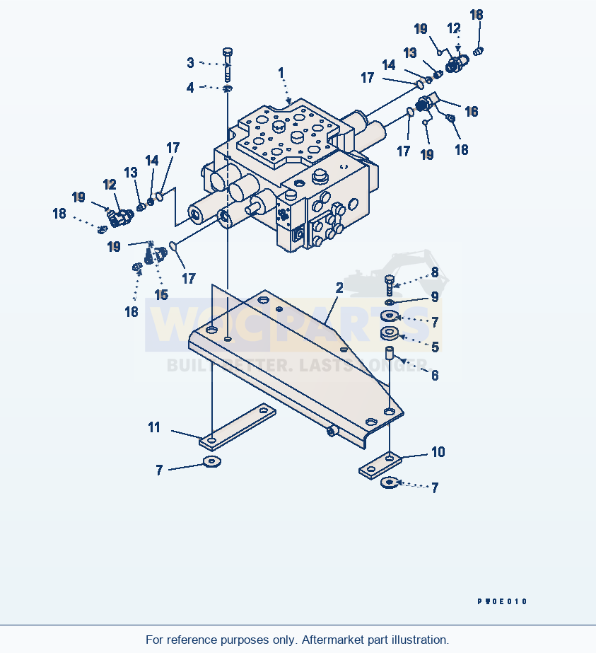 Komatsu WA380-5 Main Valve Serial 60001-UP (OVERSEAS VERSION) parts diagram