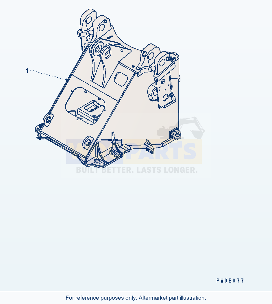 Komatsu WA380-5 Front Frame Serial H50051 - UP parts diagram