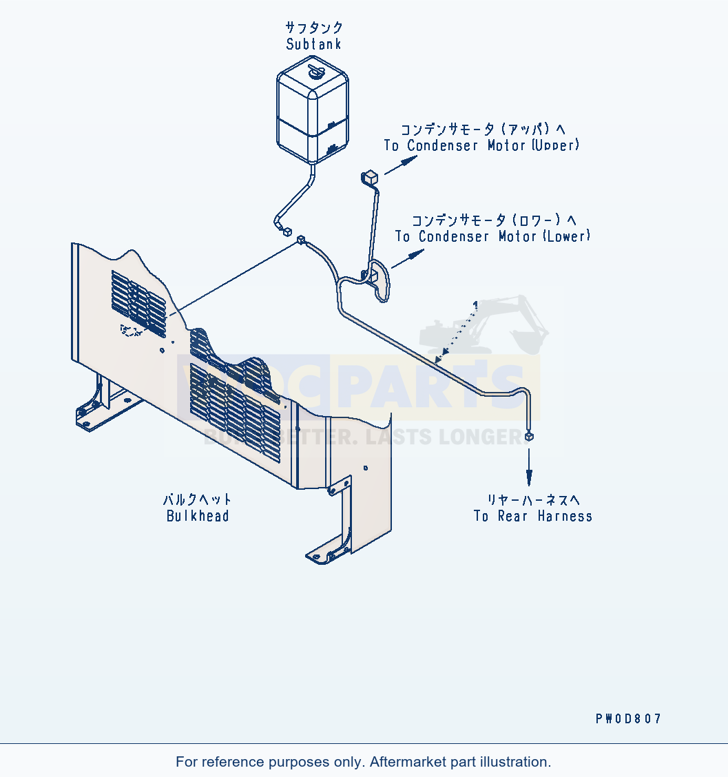 Komatsu WA380-5 Bulkhead (Harness) Serial H50051 - UP parts diagram