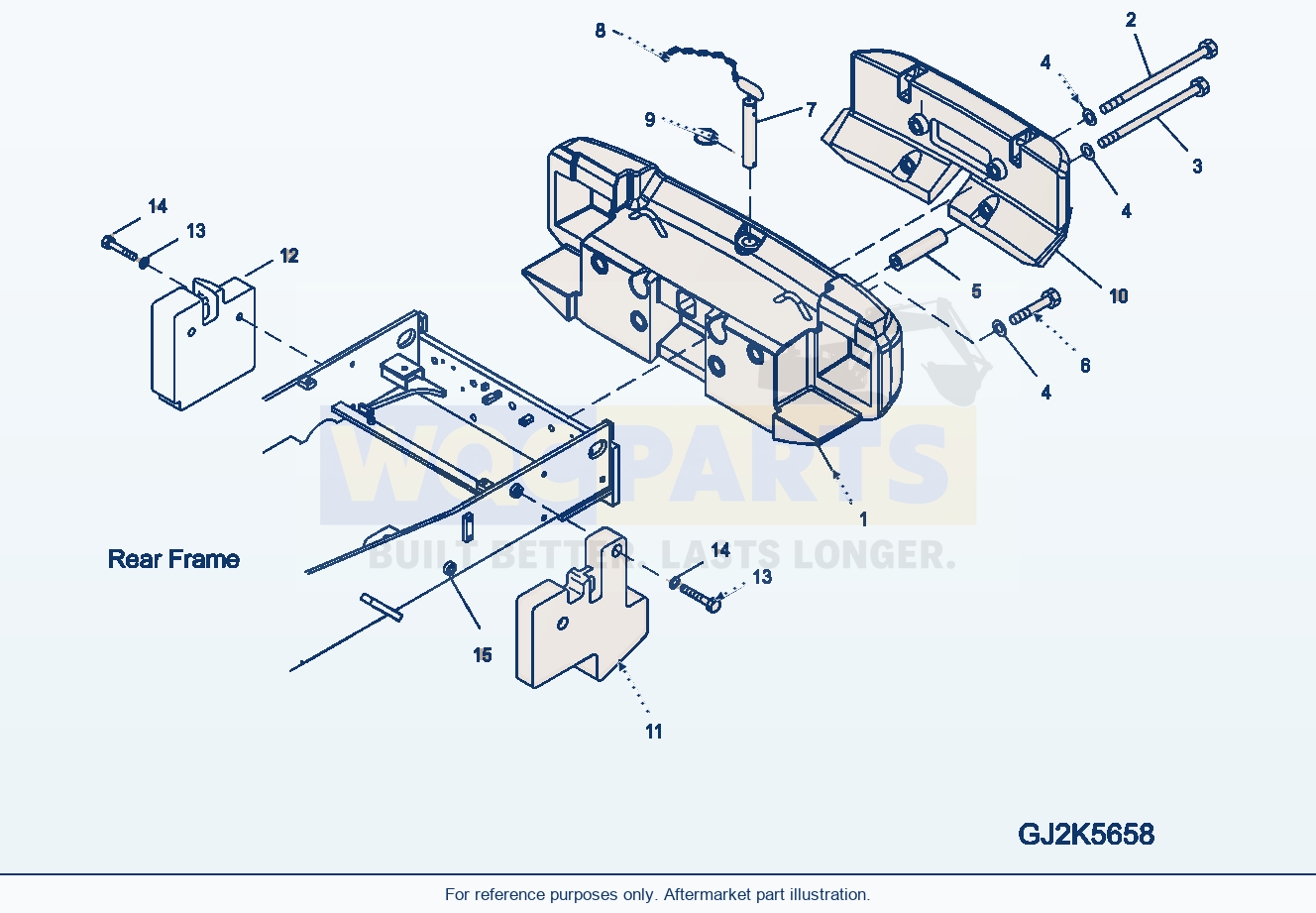 Komatsu WA380-5 Counter Weight Serial H50051 - UP parts diagram