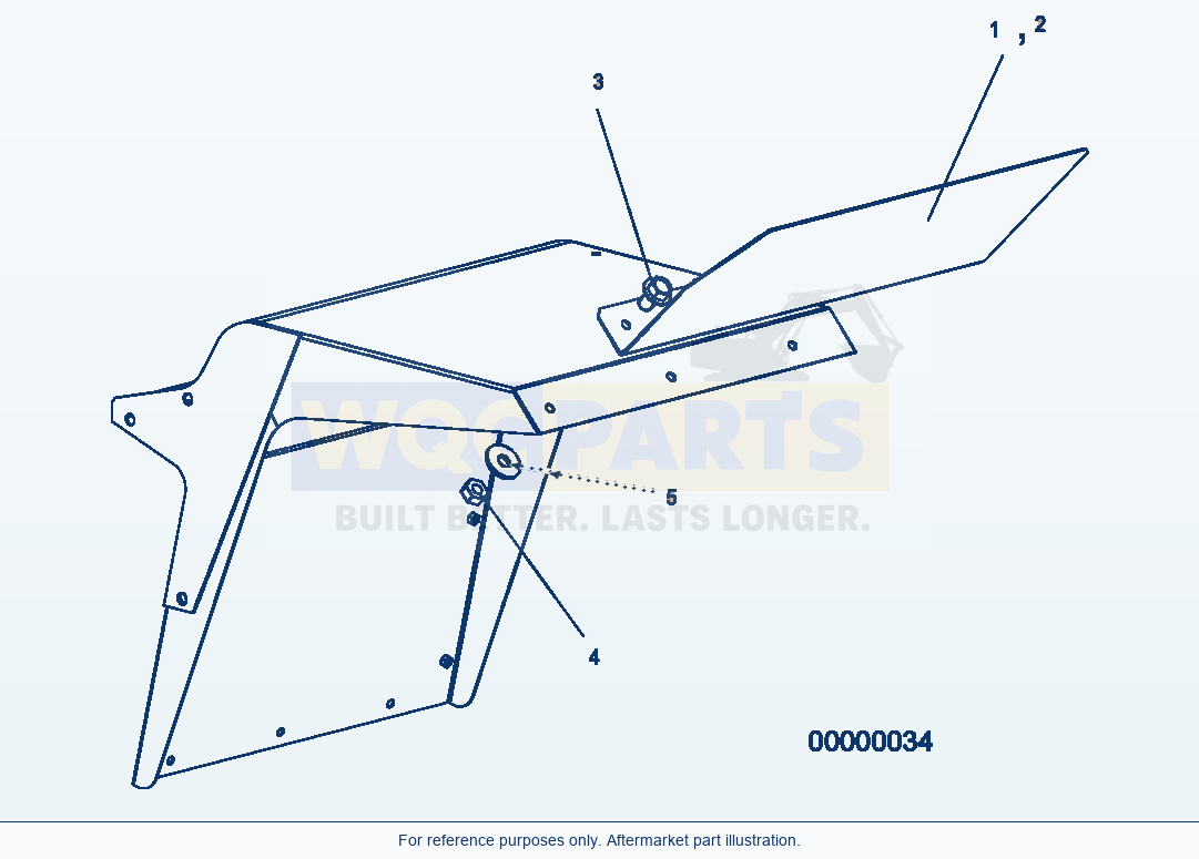 Komatsu WA380-5 Front Fender Plate (Option) parts diagram