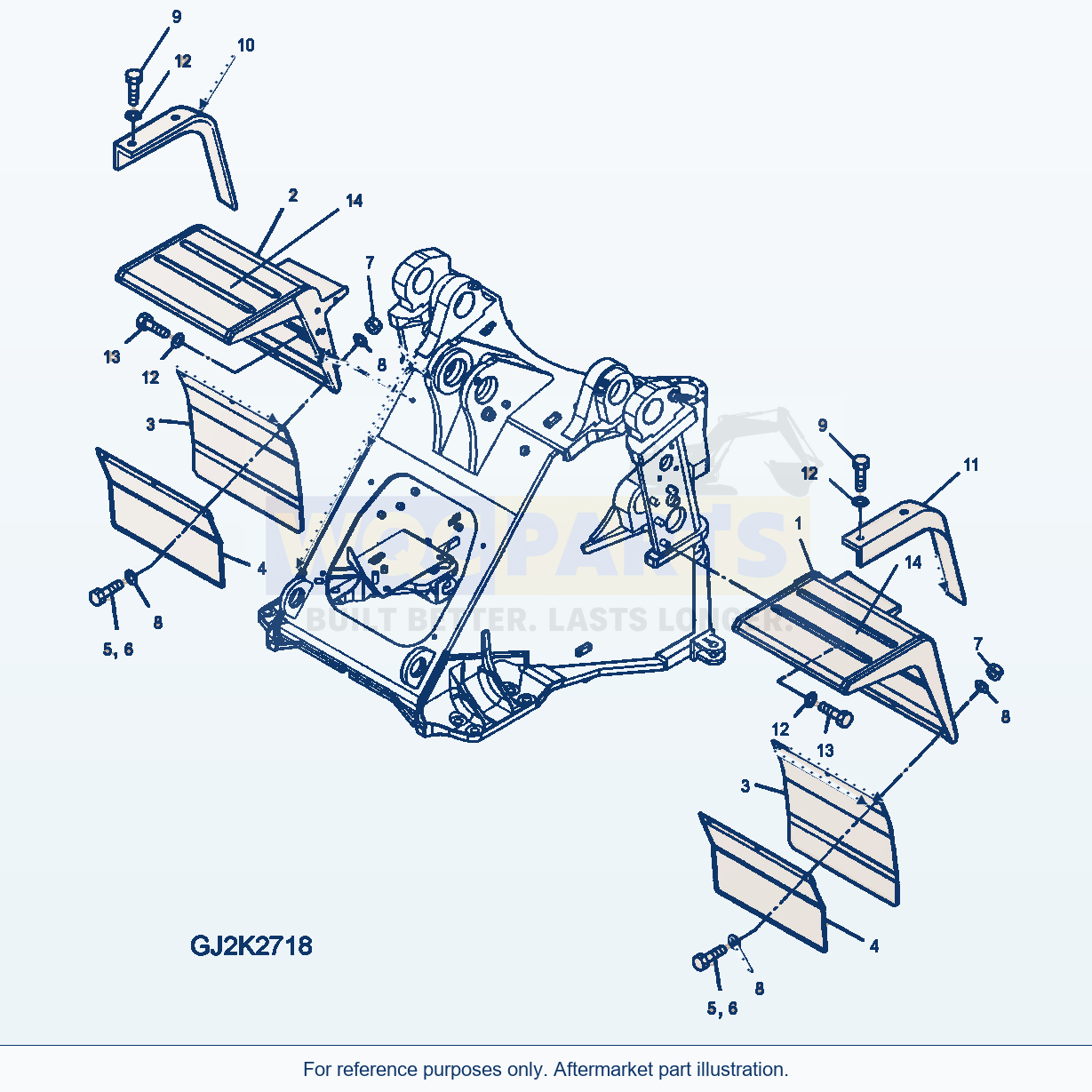 Komatsu WA380-5 Front Fender Serial H50051 - UP parts diagram