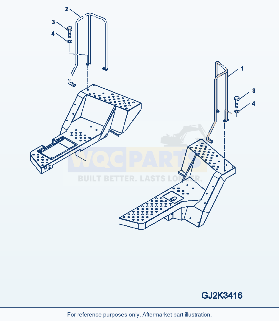 Komatsu WA380-5 Hand Rail Serial H50051 - UP parts diagram