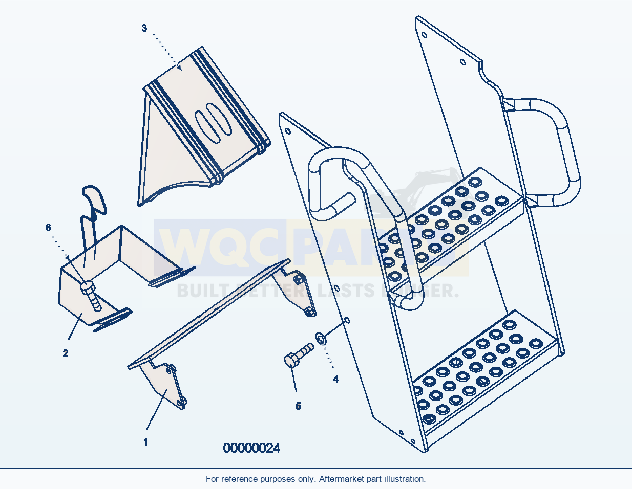 Komatsu WA380-5 Wheel Stopper parts diagram