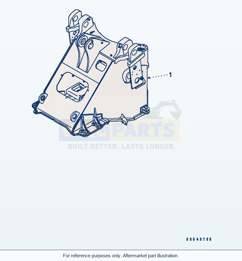 Komatsu WA380-5 Front Frame (For Auto Grease) parts diagram