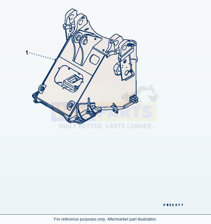 Komatsu WA380-5 Front Frame (For E.P.C. Control Lever) parts diagram