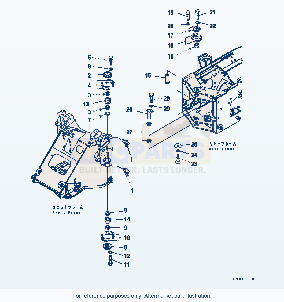 Komatsu WA380-5 Hinge Pin Serial 60001-UP (OVERSEAS VERSION) parts diagram