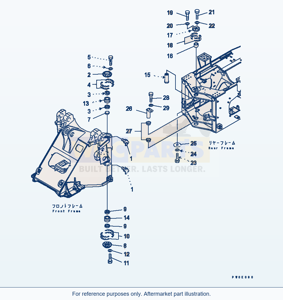 Komatsu WA380-5 Hinge Pin Serial 60001-UP parts diagram