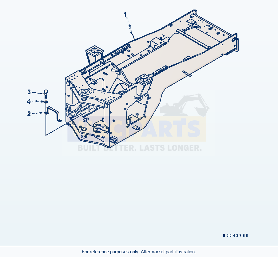 Komatsu WA380-5 Rear Frame (For Auto Grease) parts diagram